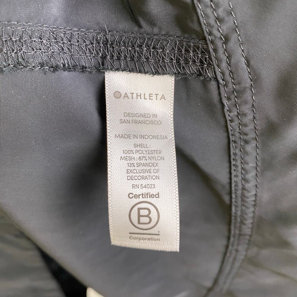 Athleta Rain Drop Jacket Black Anorak Cinch Waist Size L - Picture 11 of 14